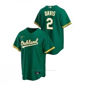 Camiseta Beisbol Hombre Oakland Athletics Khris Davis Replica Alterno Verde