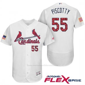 Camiseta Beisbol Hombre St. Louis Cardinals 2017 Estrellas y Rayas Stephen Piscotty Blanco Flex Base