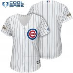 Camiseta Beisbol Mujer Chicago Cubs 2017 Postemporada Blanco Cool Base