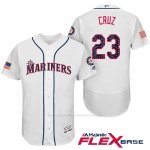 Camiseta Beisbol Hombre Seattle Mariners 2017 Estrellas y Rayas Nelson Cruz Blanco Flex Base