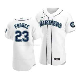 Camiseta Beisbol Hombre Seattle Mariners Ty France Autentico Primera Blanco