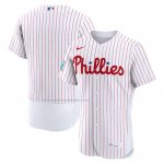 Camiseta Beisbol Hombre Philadelphia Phillies Primera Sponsor Patch Autentico Blanco