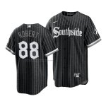 Camiseta Beisbol Hombre Chicago White Sox Luis Robert 2021 City Connect Replica Negro