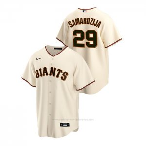 Camiseta Beisbol Hombre San Francisco Giants Jeff Samardzija Replica Primera Crema