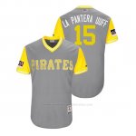 Camiseta Beisbol Hombre Pittsburgh Pirates Adeiny Hechavarria 2018 Llws Players Weekend La Pantera Uuff Gris