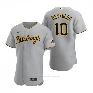 Camiseta Beisbol Hombre Pittsburgh Pirates Bryan Reynolds Autentico Road Gris