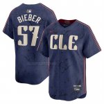 Camiseta Beisbol Hombre Cleveland Guardians Shane Bieber City Connect Limited Azul