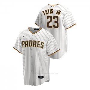 Camiseta Beisbol Hombre San Diego Padres Fernando Tatis Jr. Replica Primera Blanco Marron