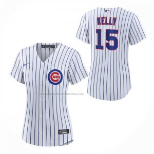 Camiseta Beisbol Mujer Chicago Cubs Carson Kelly Primera Replica Blanco