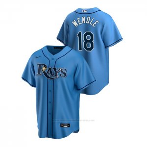 Camiseta Beisbol Hombre Tampa Bay Rays Joey Wendle Replica Alterno Azul