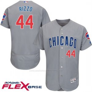 Camiseta Beisbol Hombre Chicago Cubs 44 Anthony Rizzo Autentico Coleccion Gris Flex Base