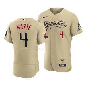 Camiseta Beisbol Hombre Arizona Diamondbacks Ketel Marte 2021 City Connect Autentico Oro