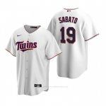 Camiseta Beisbol Hombre Minnesota Twins Aaron Sabato Replica 2020 Blanco