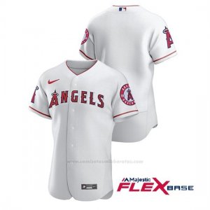Camiseta Beisbol Hombre Los Angeles Angels Autentico Nike Blanco