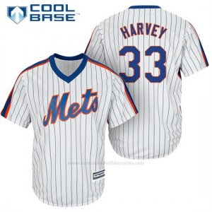 Camiseta Beisbol Hombre New York Mets Ny Matt Harvey Cool Base Blanco