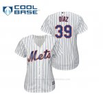 Camiseta Beisbol Mujer New York Mets Edwin Diaz Cool Base Majestic Home Blanco