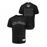 Camiseta Beisbol Hombre Colorado Rockies Jon Gray 2019 Players Weekend Autentico Negro