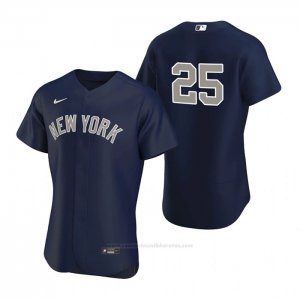 Camiseta Beisbol Hombre New York Yankees Gleyber Torres Autentico 2020 Alterno Azul