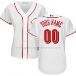 Camiseta Mujer Cincinnati Reds Per sonalizada Blanco