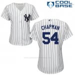 Camiseta Beisbol Mujer New York Yankees Aroldis Chapman Azul Cool Base