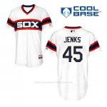 Camiseta Beisbol Hombre Chicago White Sox 45 Bobby Jenks Blanco Alterno Cool Base