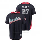 Camiseta Beisbol Hombre All Star Game Los Angeles Angels Mike Trout 2018 1ª Run Derby American League Azul
