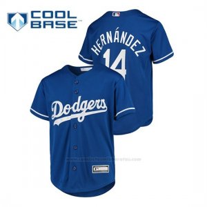 Camiseta Beisbol Nino Los Angeles Dodgers Enrique Hernandez Cool Base Alternato Replica Azul