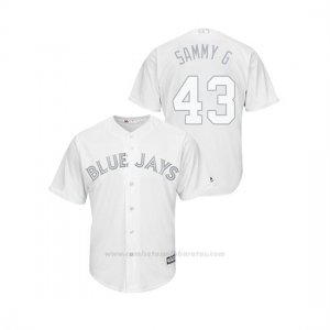 Camiseta Beisbol Hombre Toronto Blue Jays Sam Gaviglio 2019 Players Weekend Replica Blanco