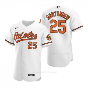 Camiseta Beisbol Hombre Baltimore Orioles Anthony Santander Autentico 2020 Primera Blanco