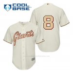 Camiseta Beisbol Hombre San Francisco Giants Hunter Pence 8 Crema Conmemorativo Cool Base