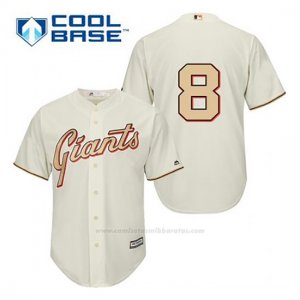Camiseta Beisbol Hombre San Francisco Giants Hunter Pence 8 Crema Conmemorativo Cool Base