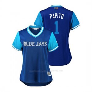 Camiseta Beisbol Mujer Toronto Blue Jays Aledmys Diaz 2018 Llws Players Weekend Papito Azul
