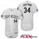 Camiseta Beisbol Hombre Colorado Rockies Jeff Hoffman 34 Blanco 25th Season Flex Base