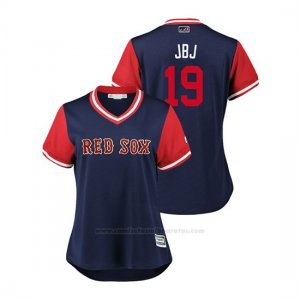 Camiseta Beisbol Mujer Boston Rojo Sox Jackie Bradley Jr. 2018 Llws Players Weekend Jbj Azul