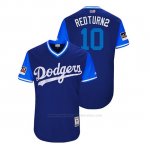 Camiseta Beisbol Hombre Los Angeles Dodgers Justin Turner 2018 Llws Players Weekend Rojoturn2 Royal