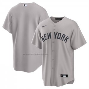 Camiseta Beisbol Hombre New York Yankees Segunda Replica Gris