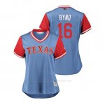 Camiseta Beisbol Mujer Texas Rangers Ryan Rua 2018 Llws Players Weekend Ryno Light Toronto Blue Jays
