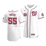 Camiseta Beisbol Hombre Washington Nationals Dakota Bacus Autentico Primera Blanco