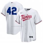 Camiseta Beisbol Hombre Minnesota Twins 2025 Jackie Robinson Day Replica Primera Blanco