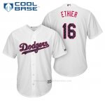 Camiseta Beisbol Hombre Los Angeles Dodgers 2017 Estrellas y Rayas Andre Ethier Blanco Cool Base
