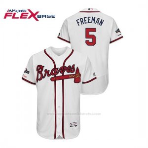 Camiseta Beisbol Hombre Atlanta Braves Freddie Freeman 2019 Postseason Flex Base Blanco