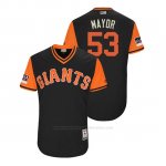 Camiseta Beisbol Hombre San Francisco Giants Austin Slater 2018 Llws Players Weekend Mayor Negro