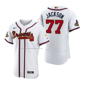 Camiseta Beisbol Hombre Atlanta Braves Luke Jackson 2022 Gold Program Autentico Blanco