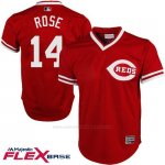 Camiseta Beisbol Hombre Cincinnati Reds 14 Pete Rose Autentico Coleccion Flex Base Rojo