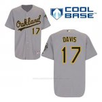 Camiseta Beisbol Hombre Oakland Athletics Ike Davis 17 Gris Cool Base