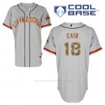 Camiseta Beisbol Hombre San Francisco Giants Matt Cain 18 Gris Usmc Cool Base