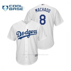 Camiseta Beisbol Nino Los Angeles Dodgers Manny Machado Cool Base Official 1ª Blanco