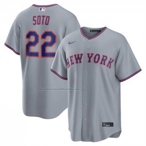 Camiseta Beisbol Hombre New York Mets Juan Soto Segunda Replica Gris
