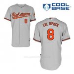 Camiseta Beisbol Hombre Baltimore Orioles 8 Cal Ripken Gris Cool Base