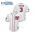 Camiseta Beisbol Hombre Washington Nationals Michael A. Taylor 2019 World Series Bound Cool Base Blanco